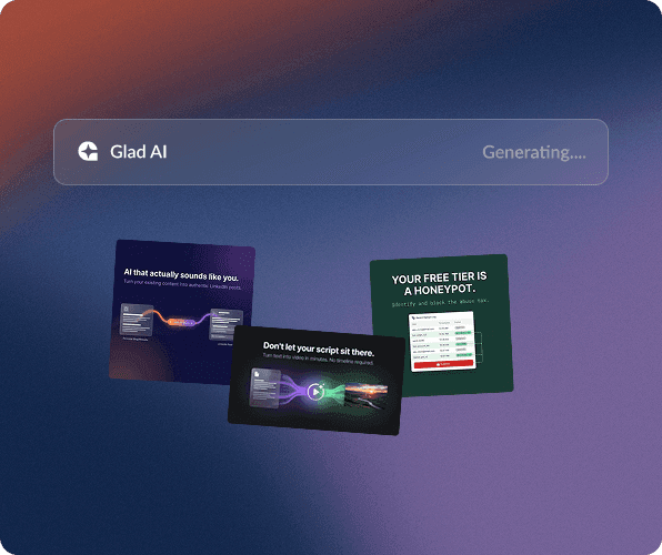 AI generating a LinkedIn post