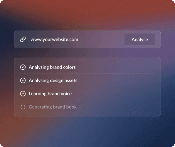 Dashboard showing semantic analysis of brand voice
